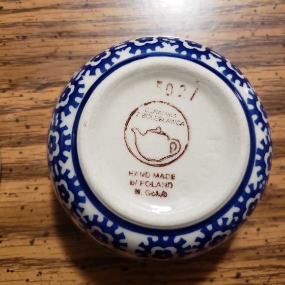 Two Vintage small butterfly and flower bowls handmade in Poland - Picture 4 of 8